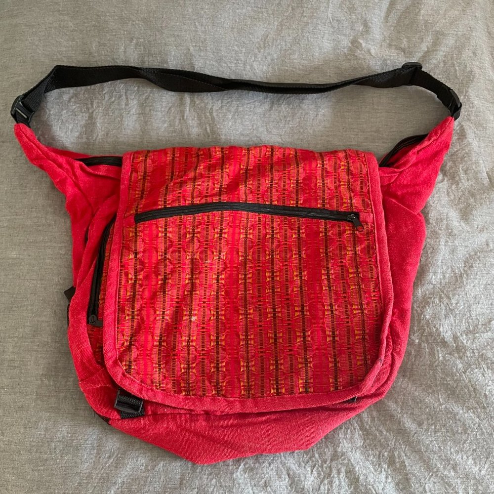 Guatemalan woven messenger bag
